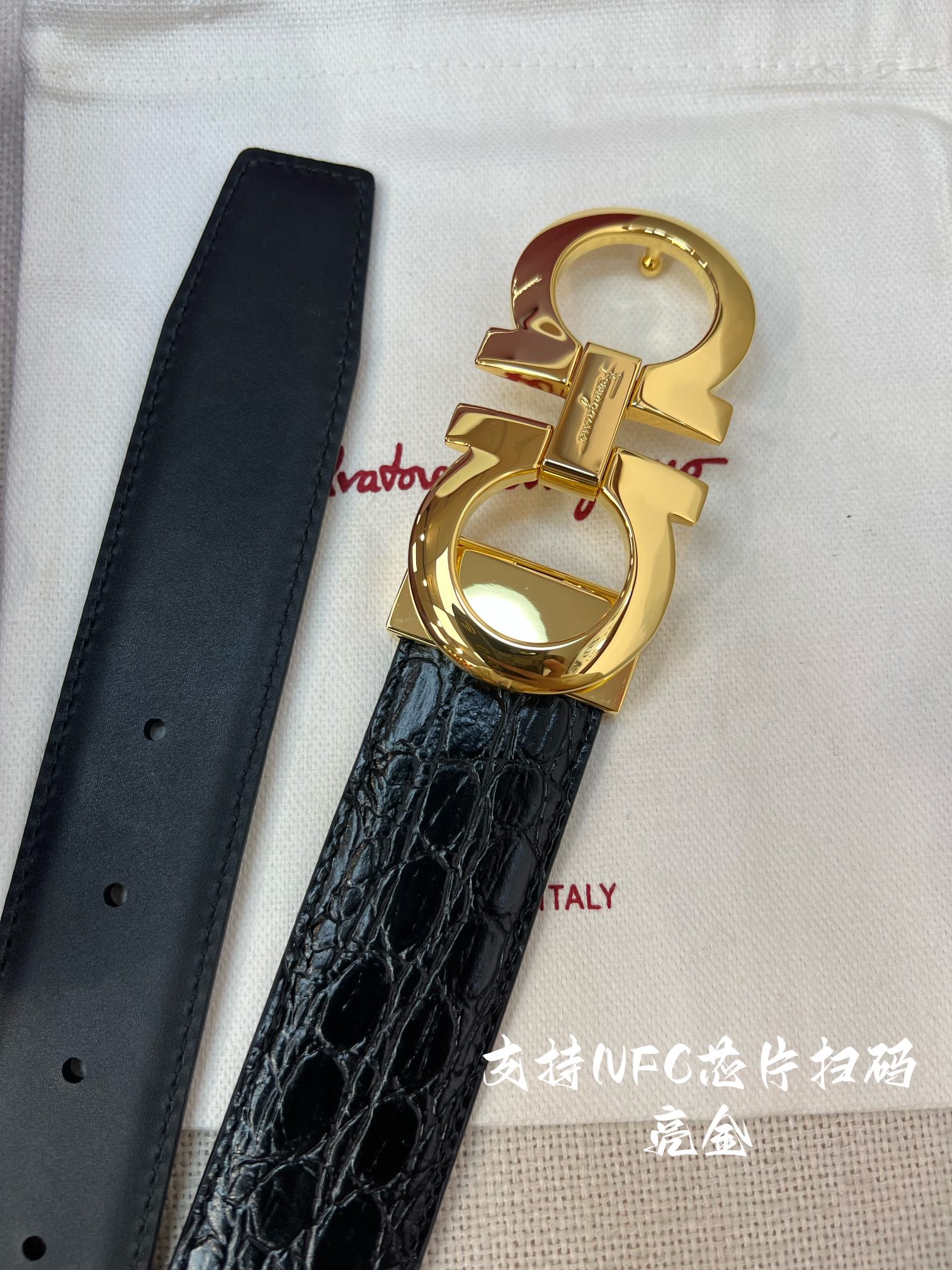 Salvatore Ferragamo Male Leather Belt Cow Leather M