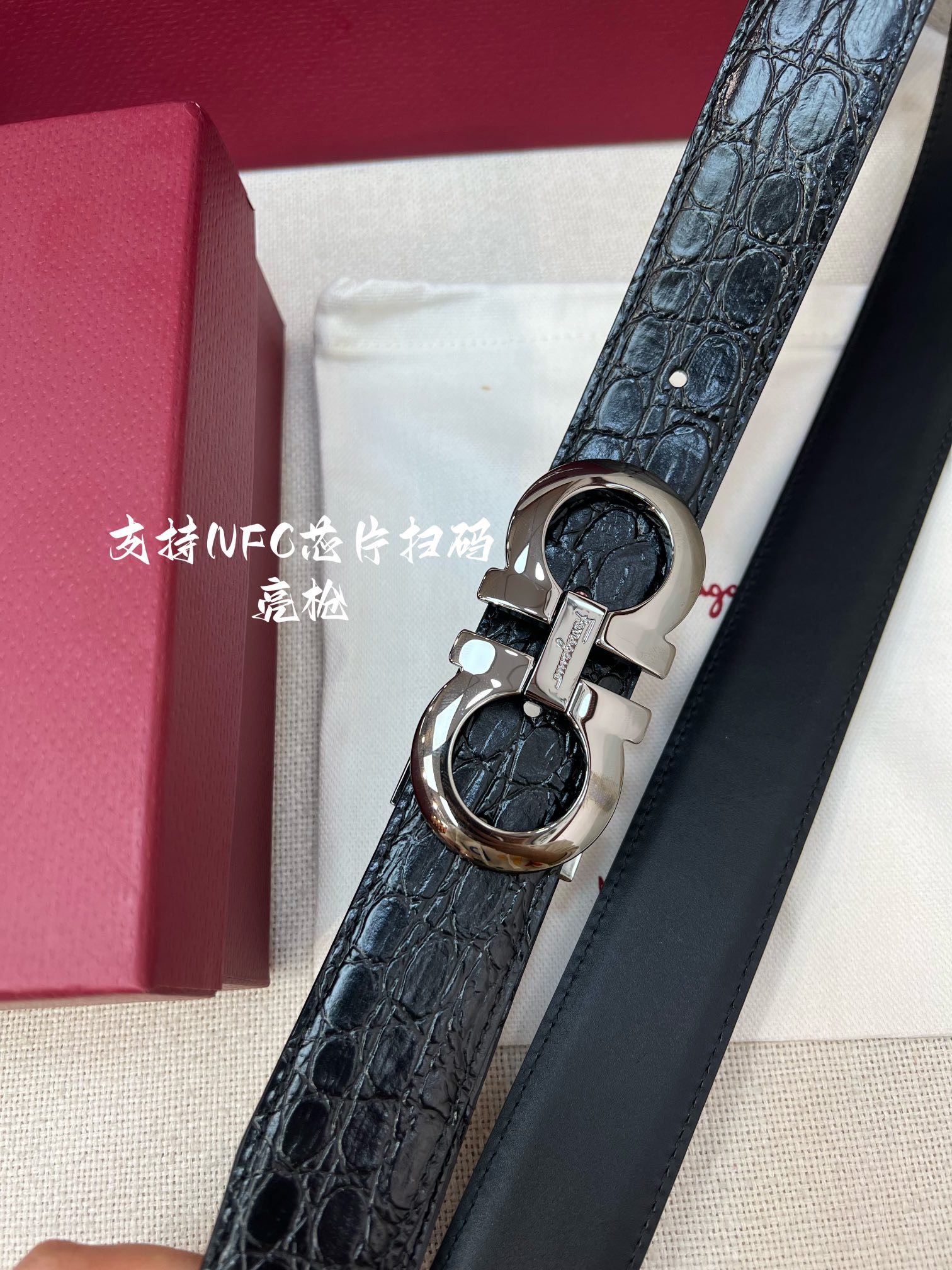 Salvatore Ferragamo Male Leather Belt Cow Leather M