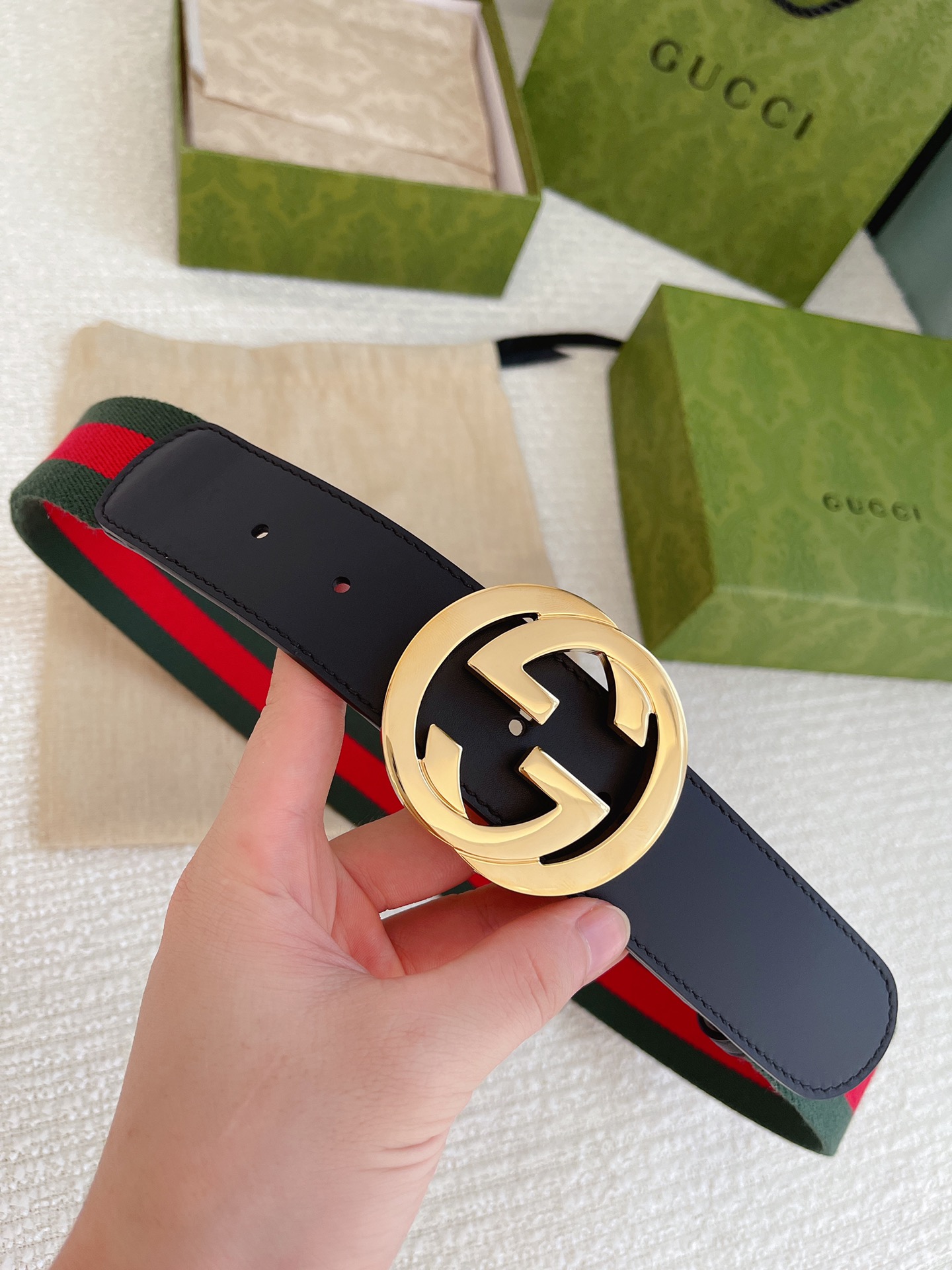 Gucci Male Leather Belt Cow Leather M