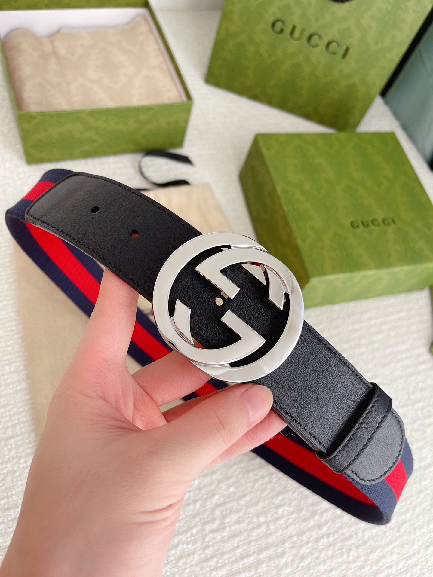 Gucci Male Leather Belt Cow Leather M