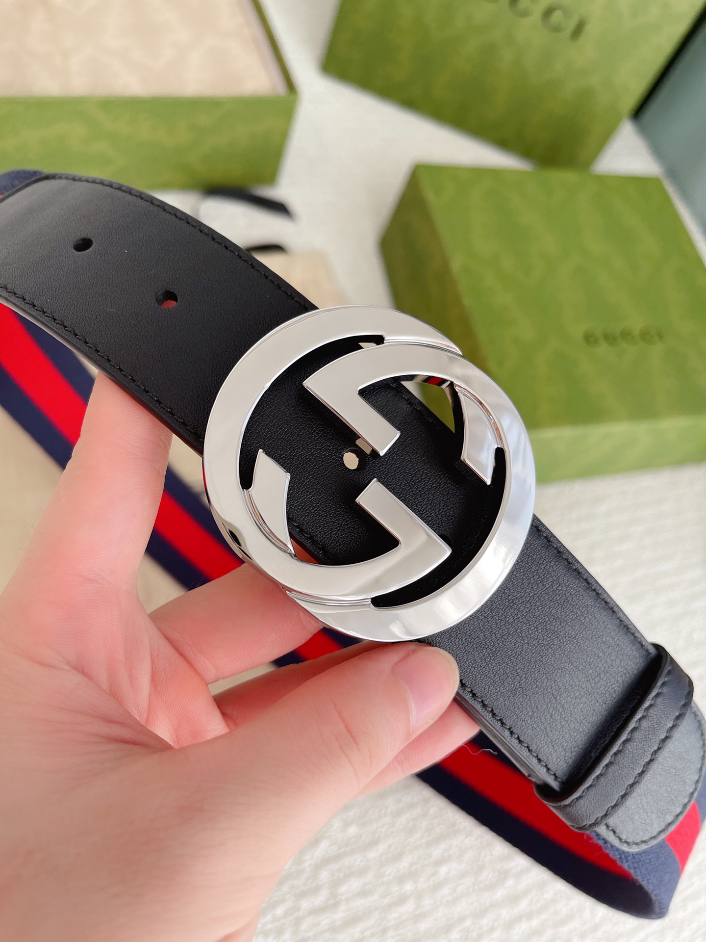 Gucci Male Leather Belt Cow Leather M