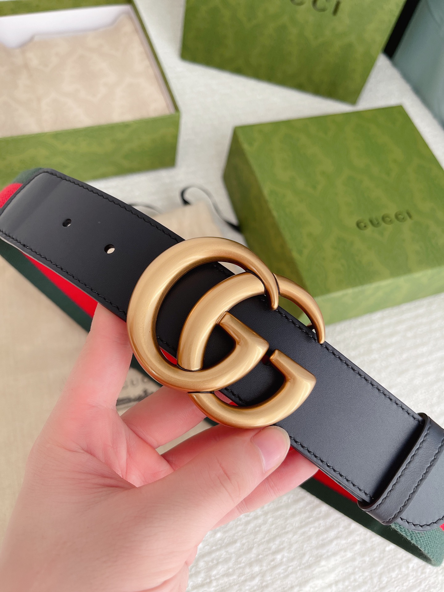 Gucci Male Leather Belt Cow Leather M
