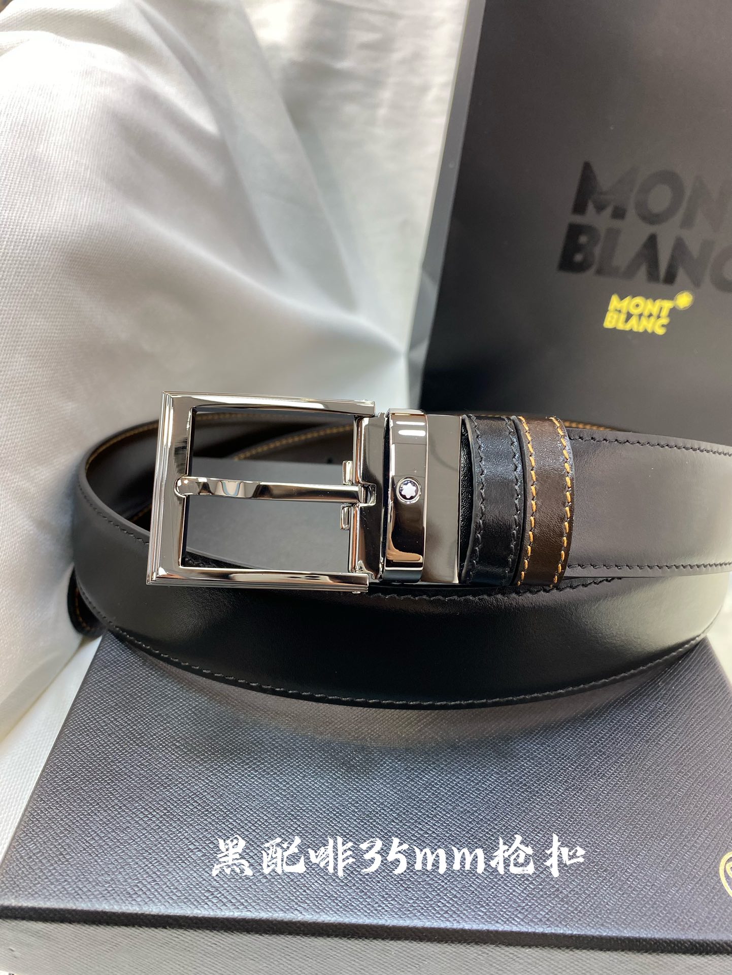 Montblanc Male Pin Buckle Belt Cow Leather M