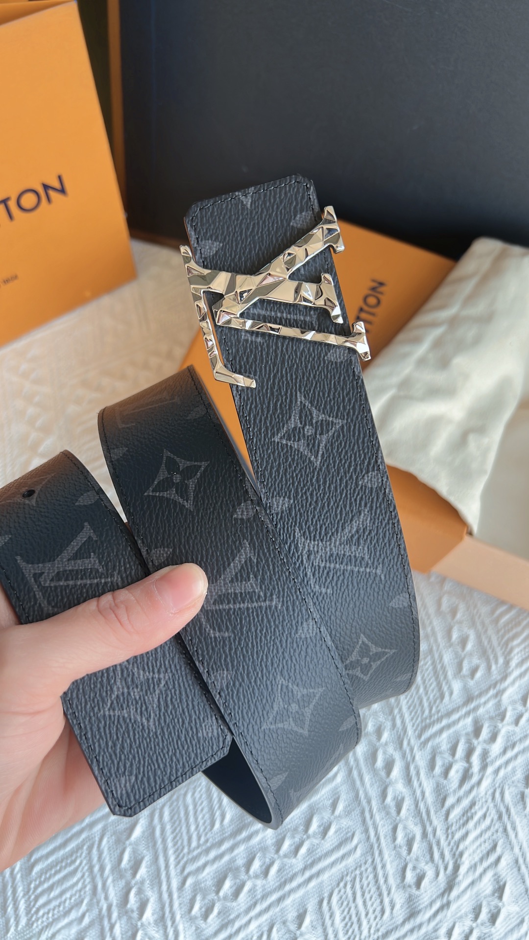 Louis Vuitton Male Leather Belt M-l