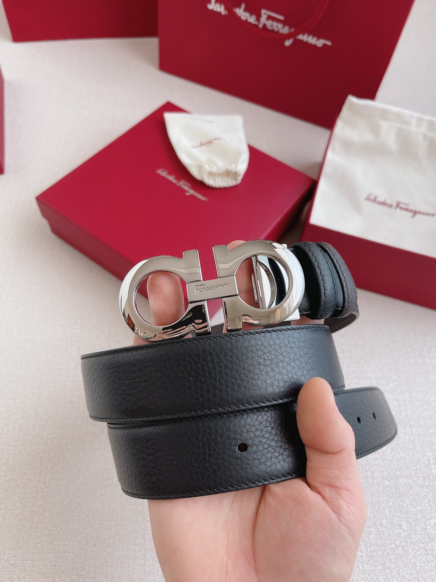 Salvatore Ferragamo Basic Belt Cow Leather M