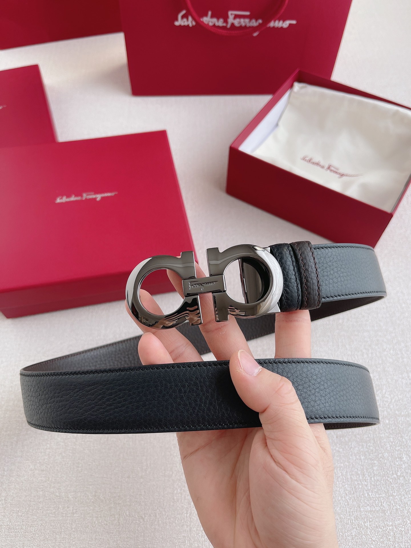 Salvatore Ferragamo Basic Belt Cow Leather M