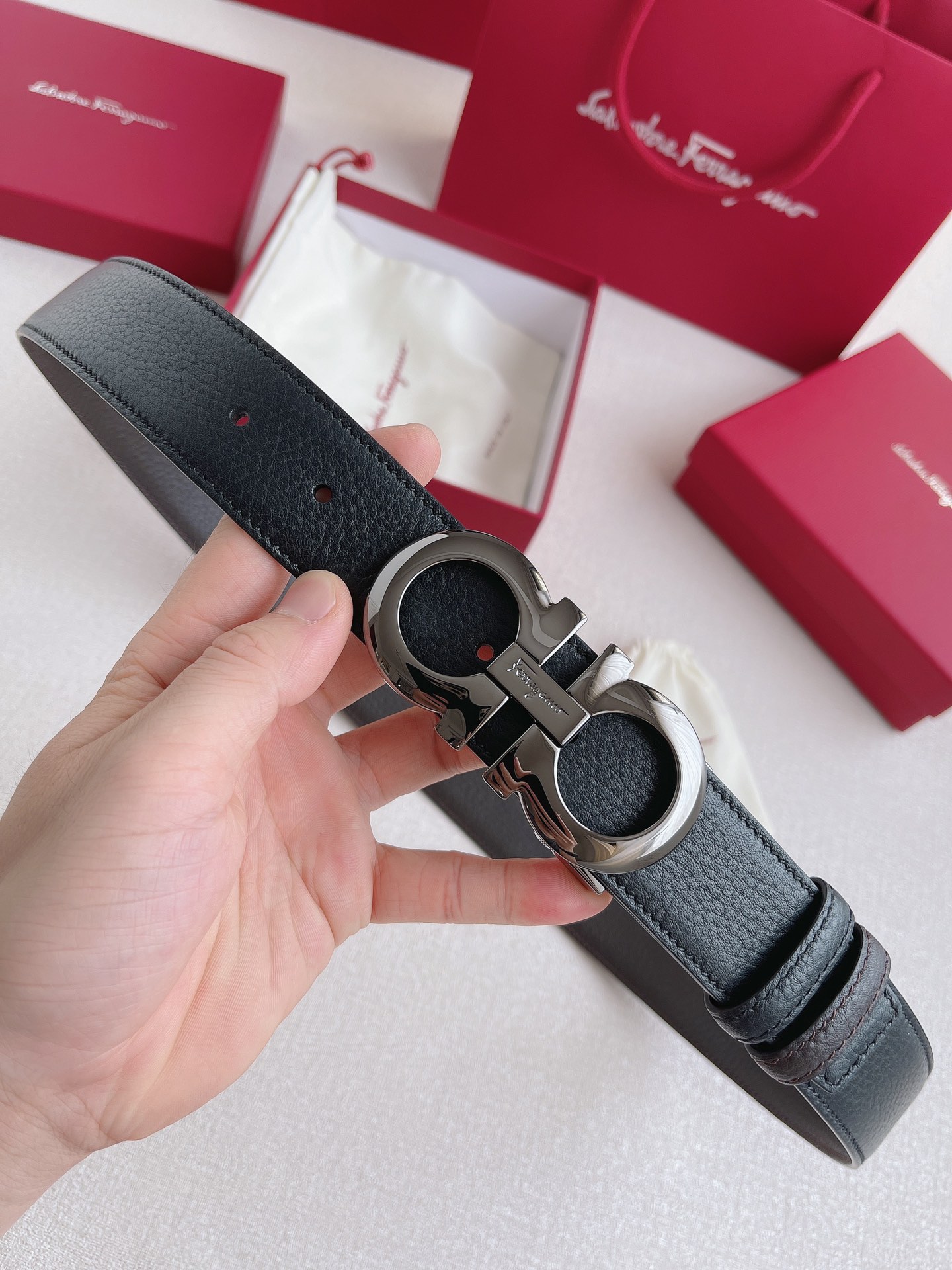 Salvatore Ferragamo Basic Belt Cow Leather M