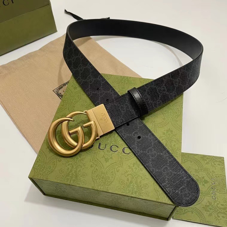 Gucci Male Basic Belt Cow Leather Black S-m