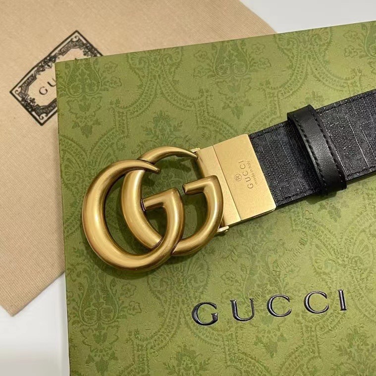 Gucci Male Basic Belt Cow Leather Black S-m