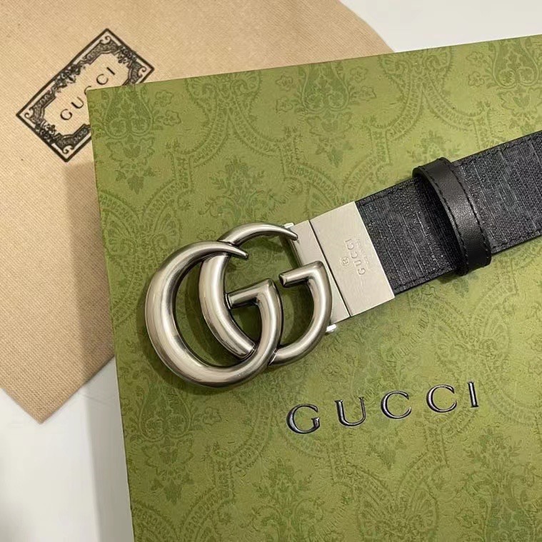 Gucci Male Basic Belt Cow Leather Black S-m