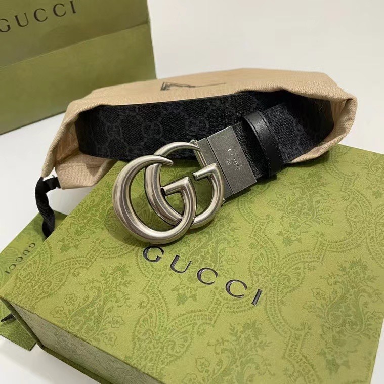 Gucci Male Basic Belt Cow Leather Black S-m