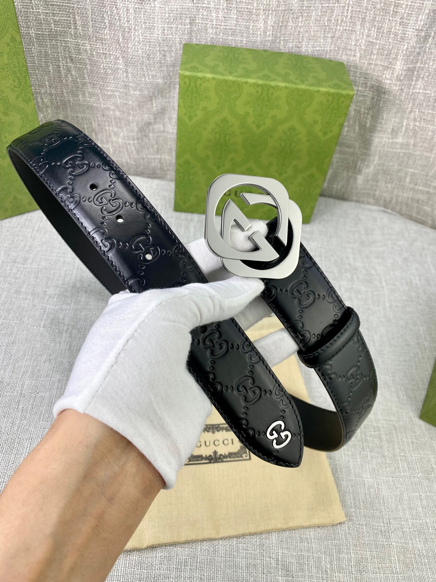 Gucci Male Leather Belt S-m