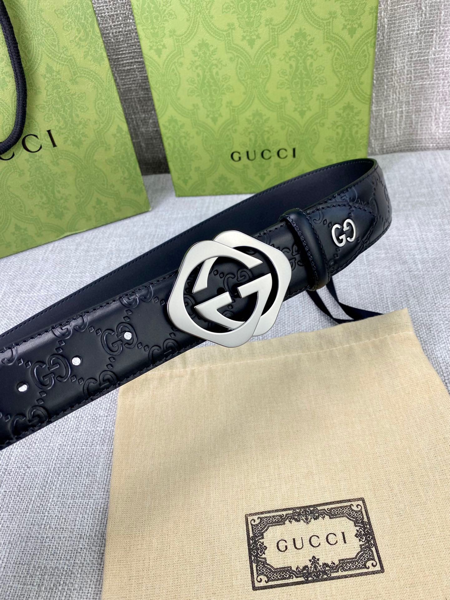 Gucci Male Leather Belt S-m