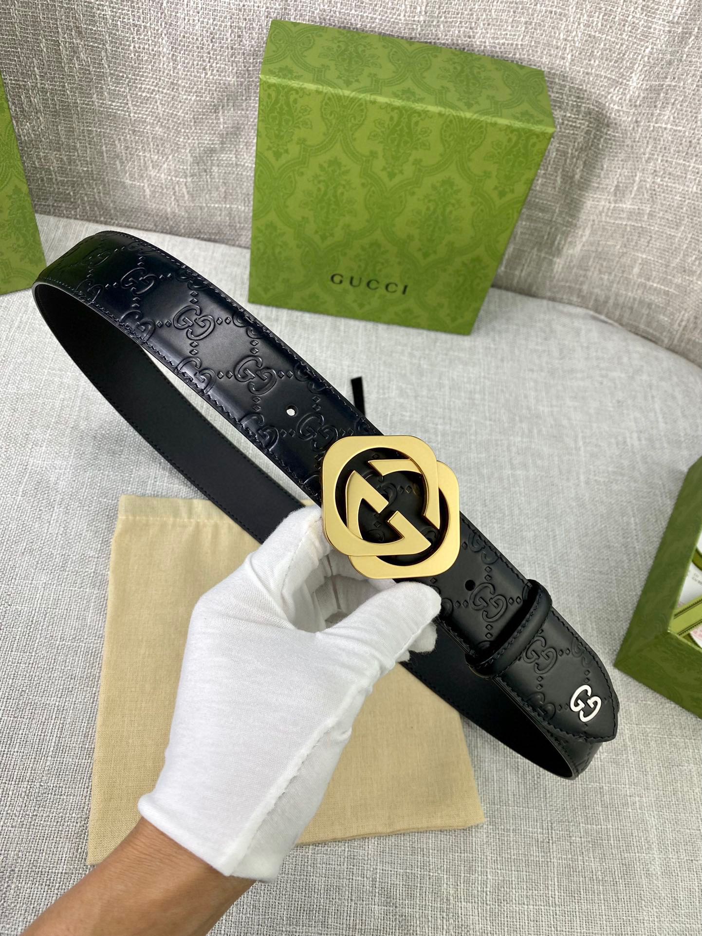 Gucci Male Leather Belt S-m