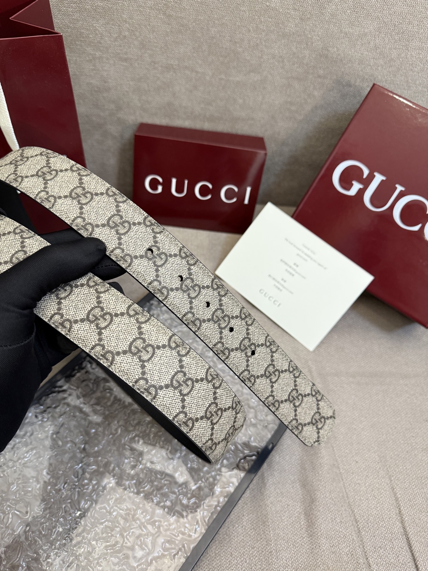 Gucci Basic Belt Canvas Black S-m