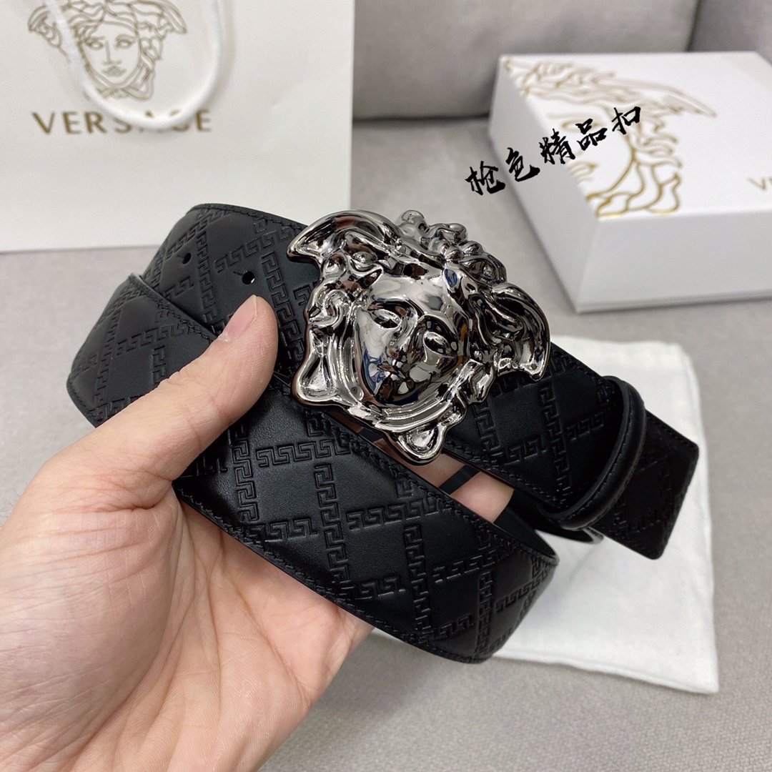 Versace Leather Belt Top Grain Leather S-m