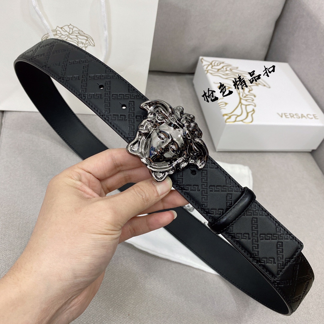 Versace Leather Belt Top Grain Leather S-m