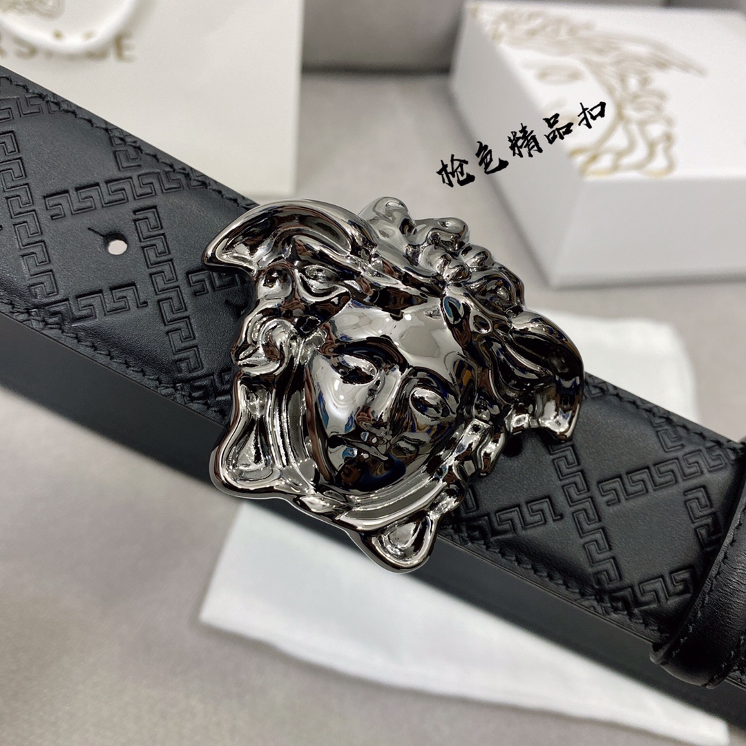 Versace Leather Belt Top Grain Leather S-m