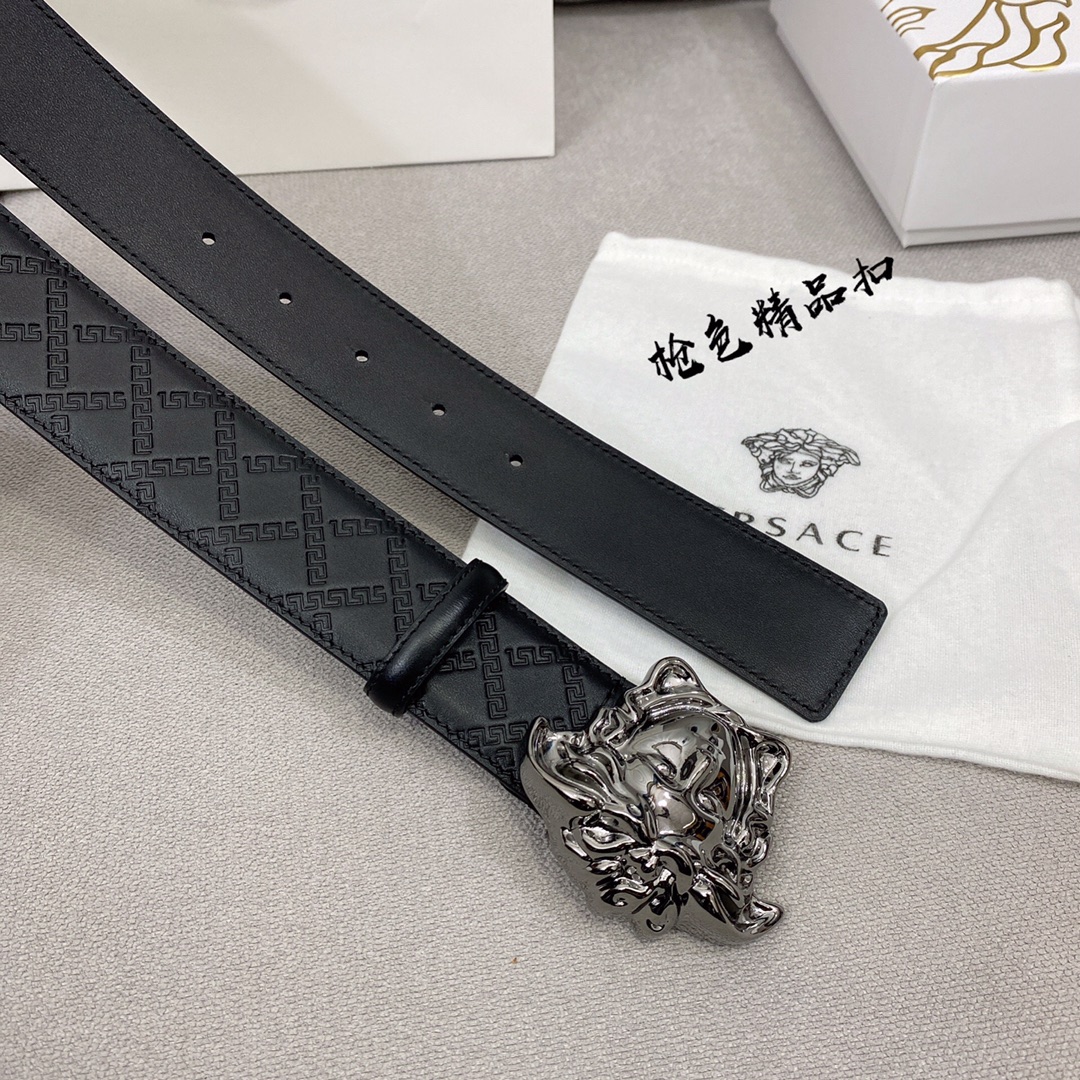 Versace Leather Belt Top Grain Leather S-m