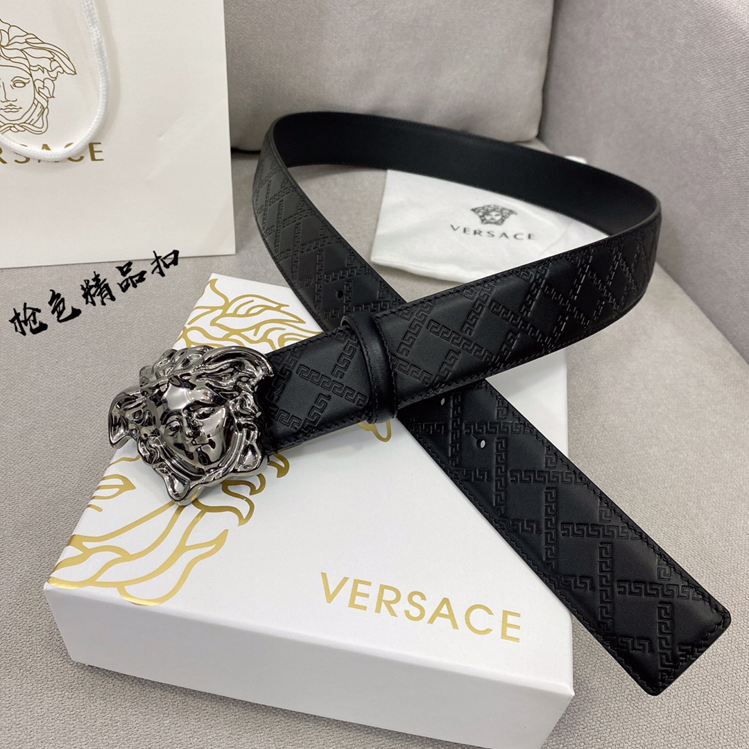 Versace Leather Belt Top Grain Leather S-m