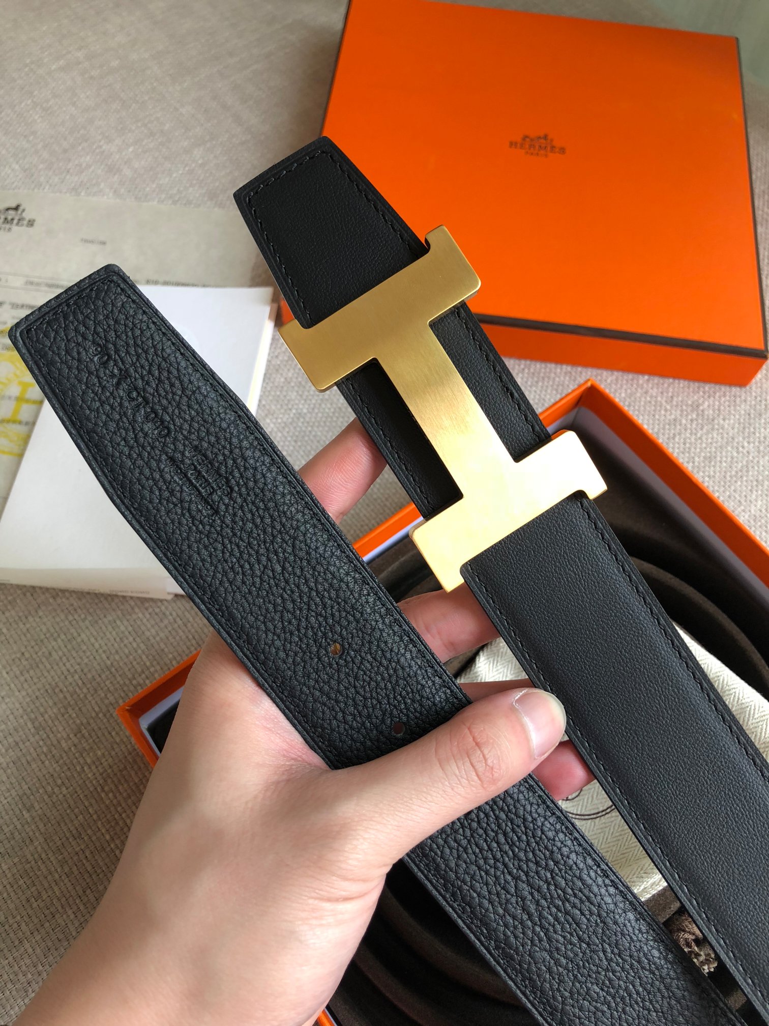 Hermès Male Basic Belt 38mm-s-m