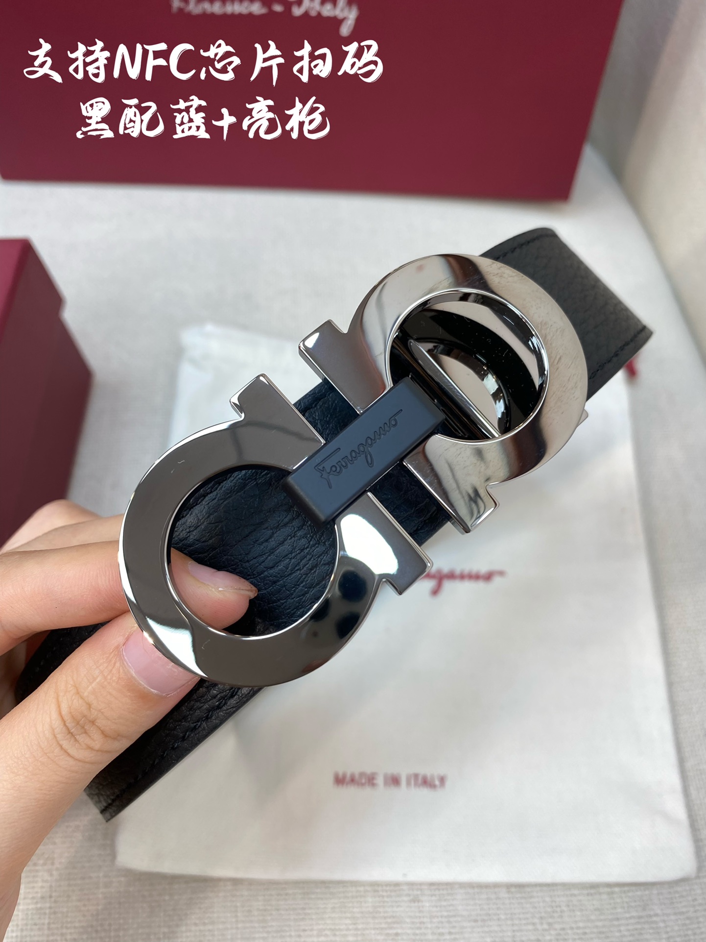 Salvatore Ferragamo Male Leather Belt Cow Leather M