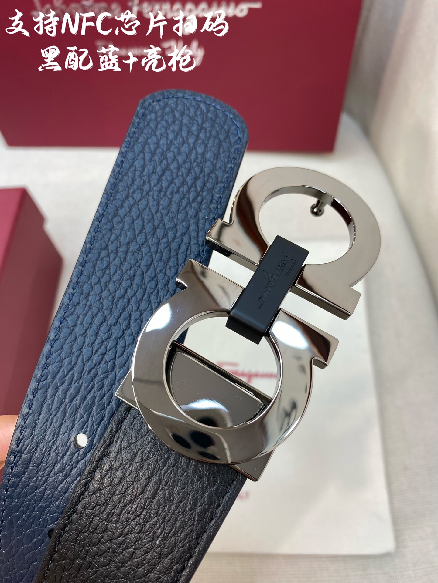 Salvatore Ferragamo Male Leather Belt Cow Leather M