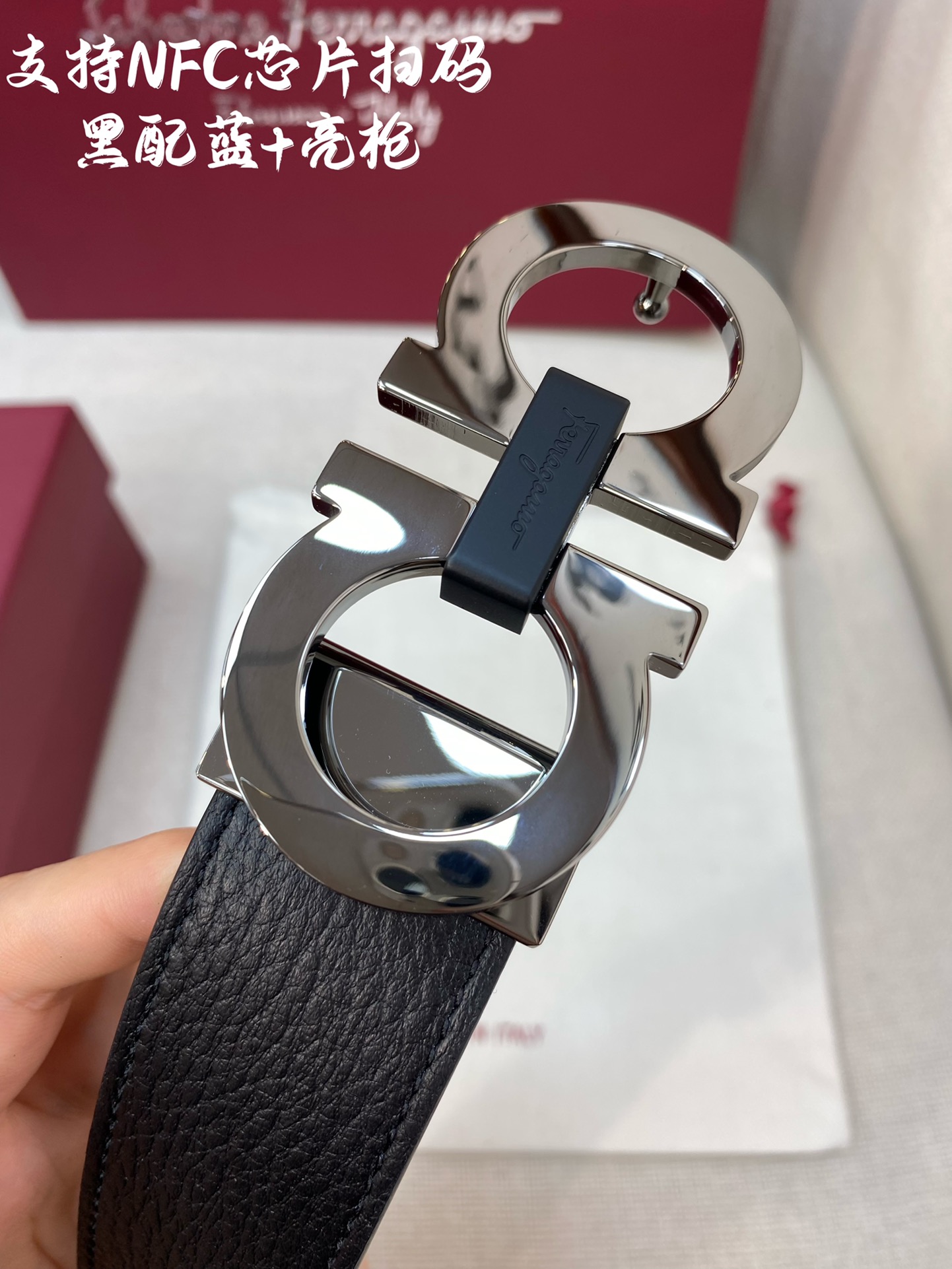 Salvatore Ferragamo Male Leather Belt Cow Leather M