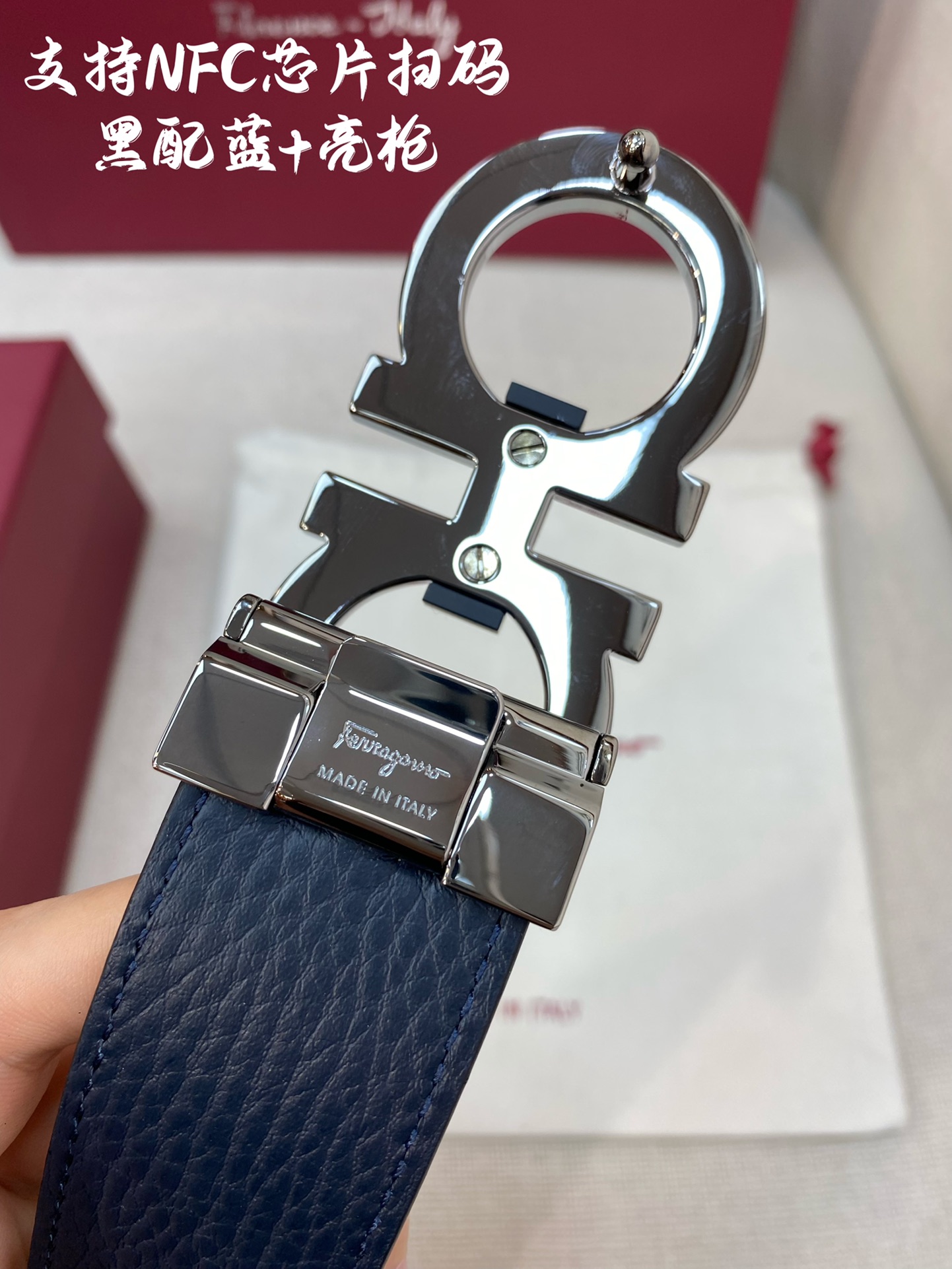 Salvatore Ferragamo Male Leather Belt Cow Leather M