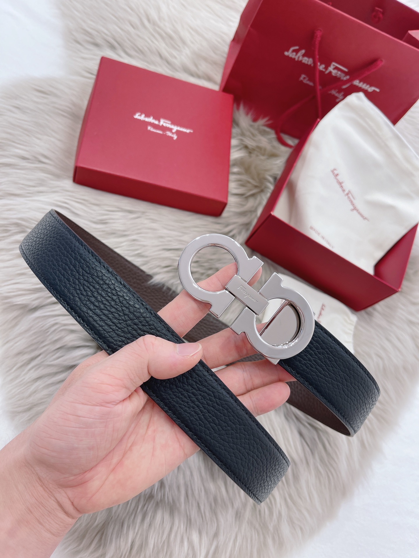 Salvatore Ferragamo Male Leather Belt M