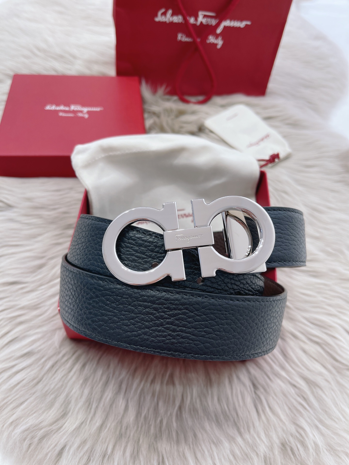 Salvatore Ferragamo Male Leather Belt M