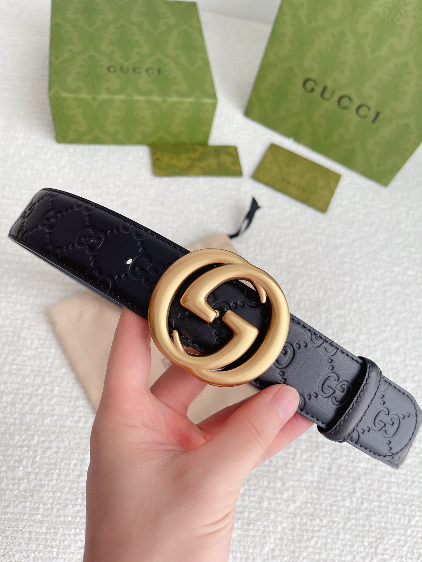 Gucci Basic Belt Cow Leather M