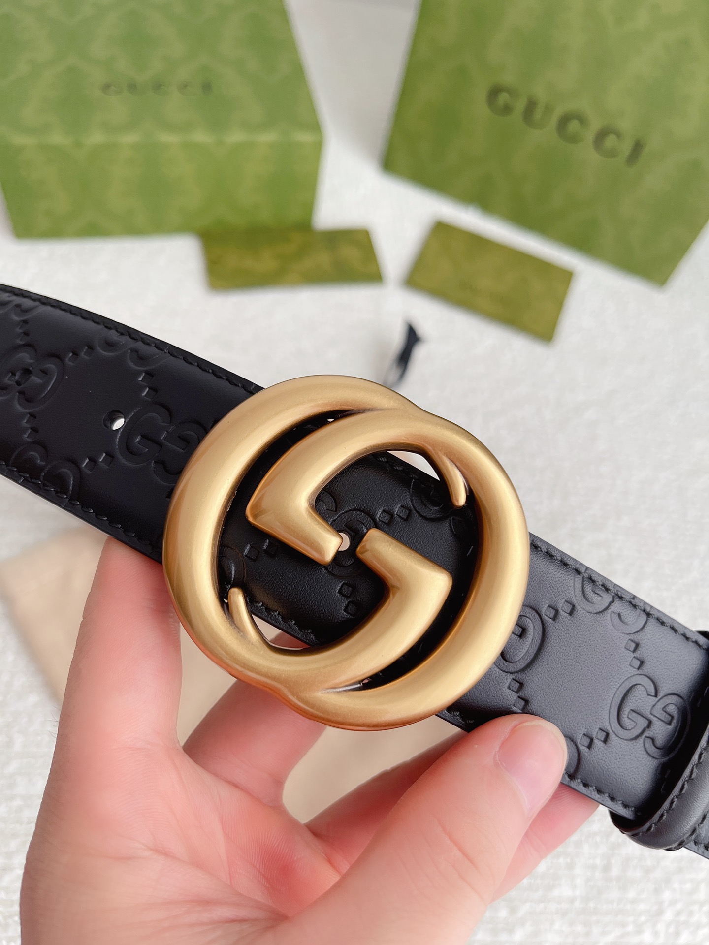 Gucci Basic Belt Cow Leather M