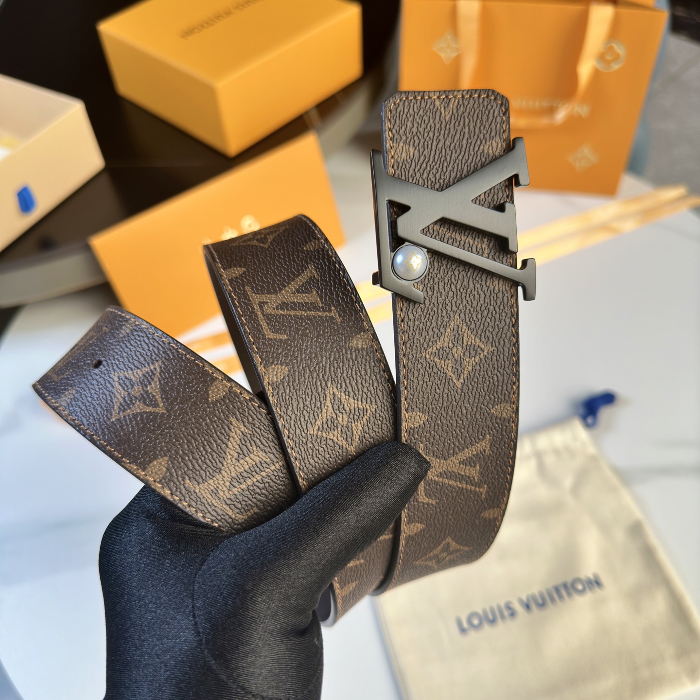 Louis Vuitton Basic Belt Cow Leather S-l