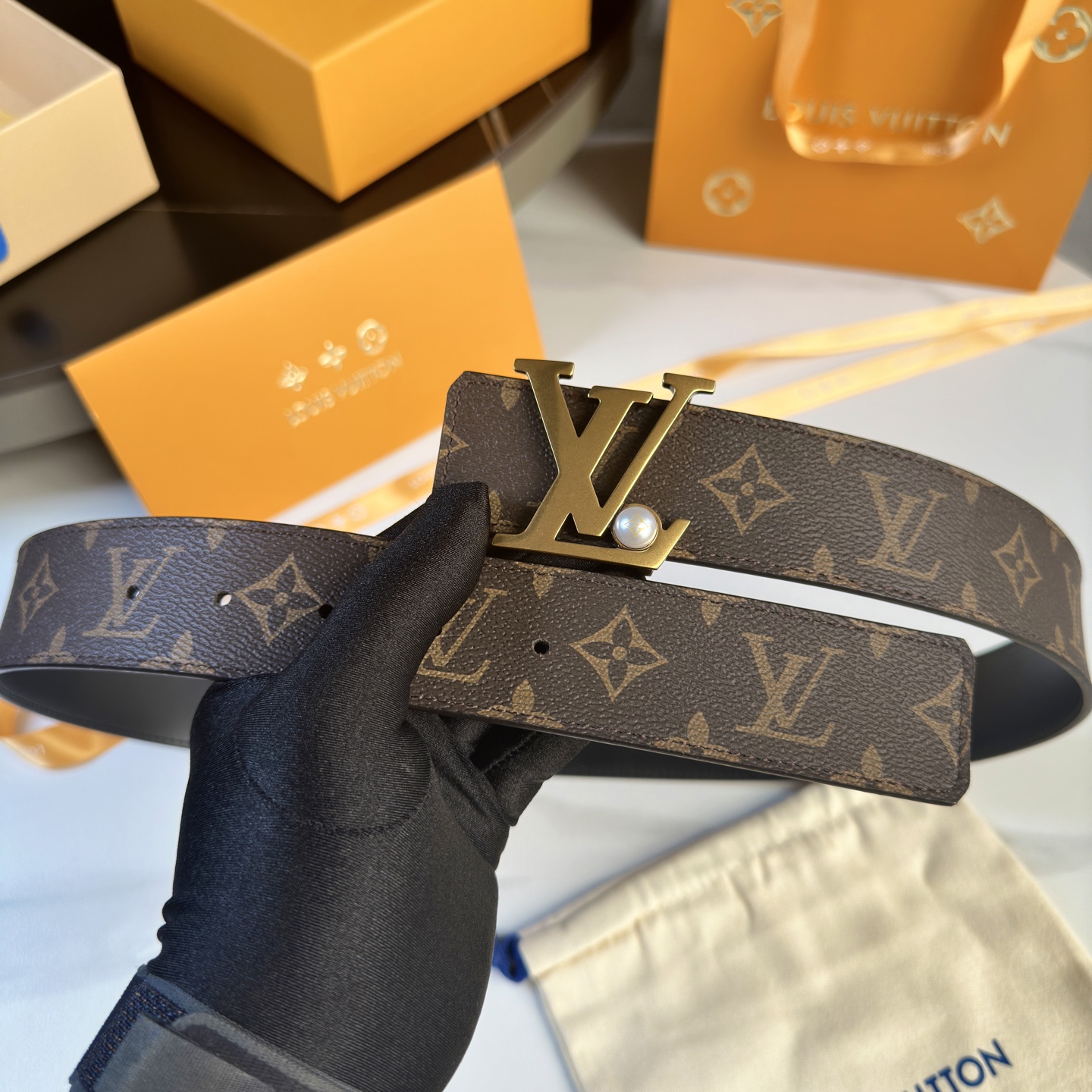 Louis Vuitton Basic Belt Cow Leather S-l