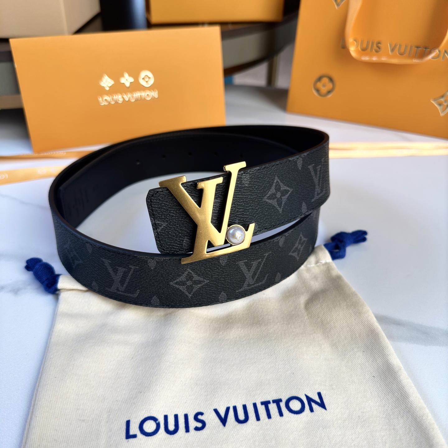 Louis Vuitton Basic Belt Cow Leather S-l