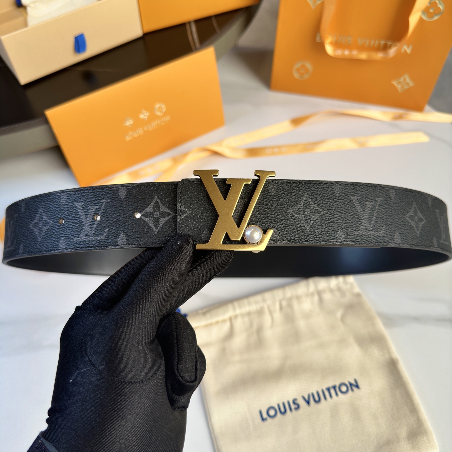 Louis Vuitton Basic Belt Cow Leather S-l