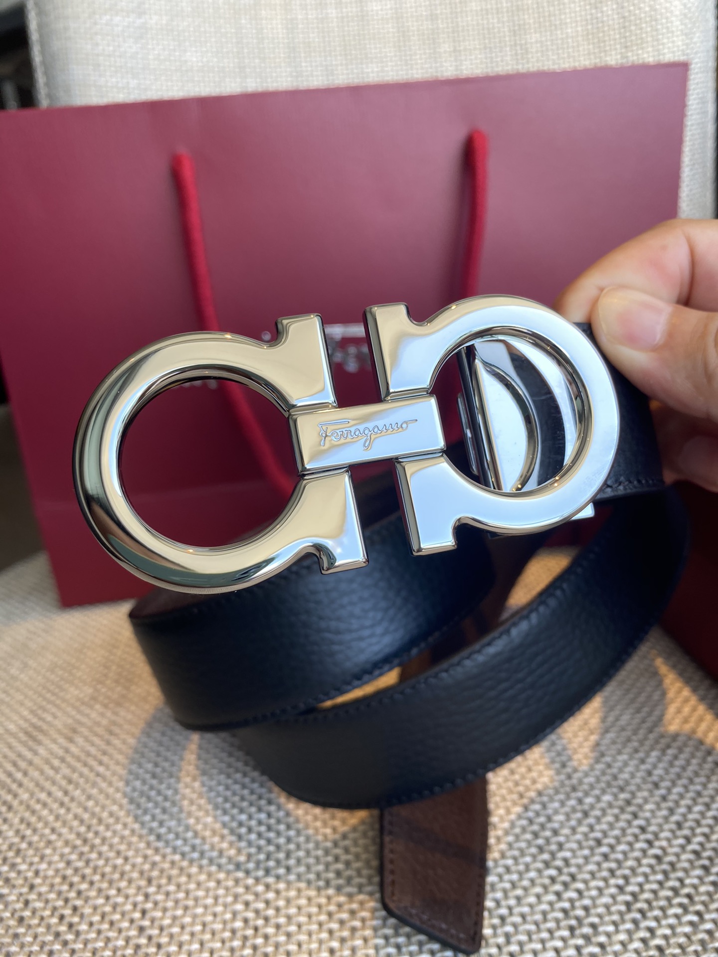 Salvatore Ferragamo Male Basic Belt Cow Leather M