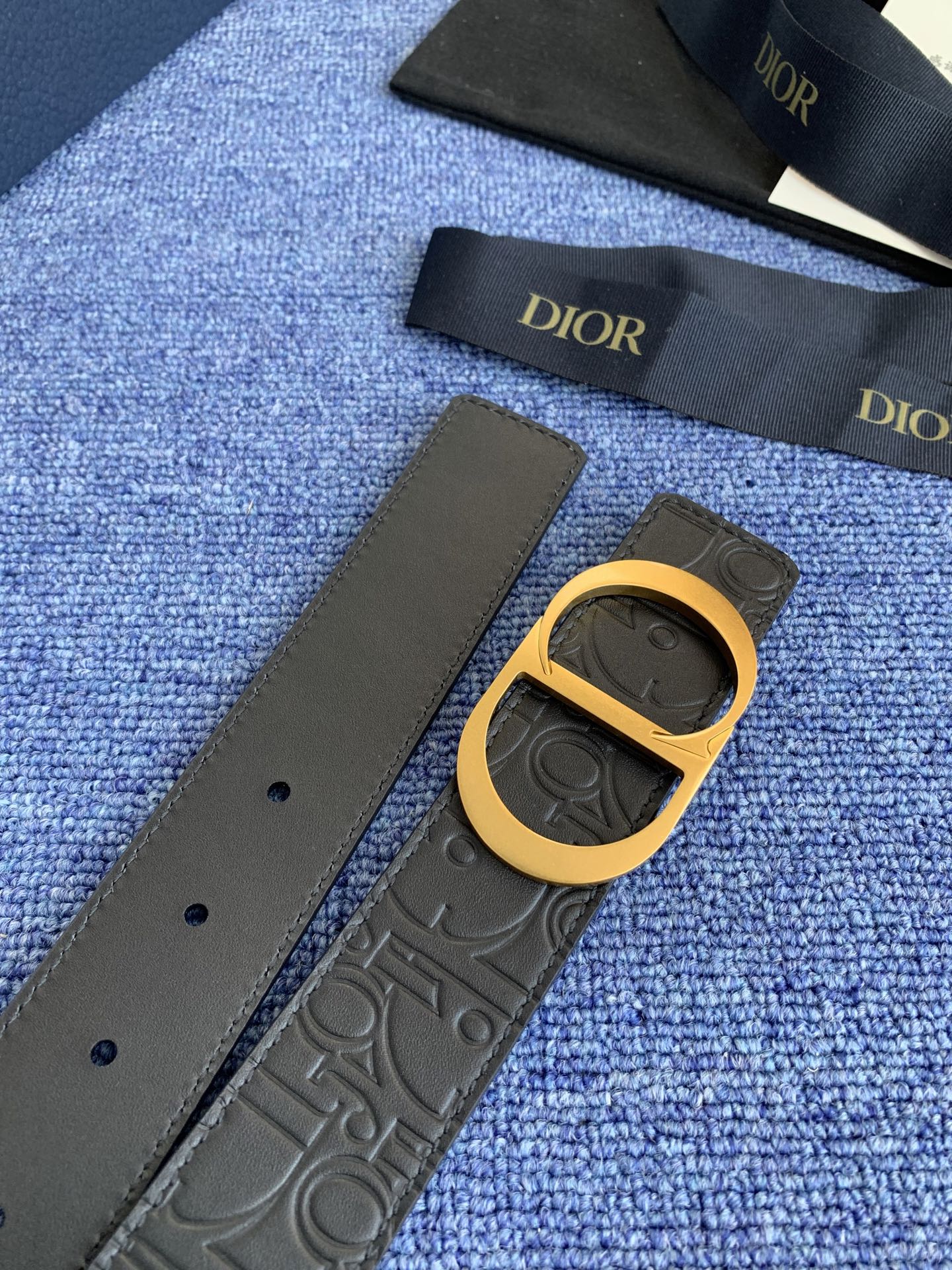 Dior Basic Belt Cow Leather Black Adjustable L