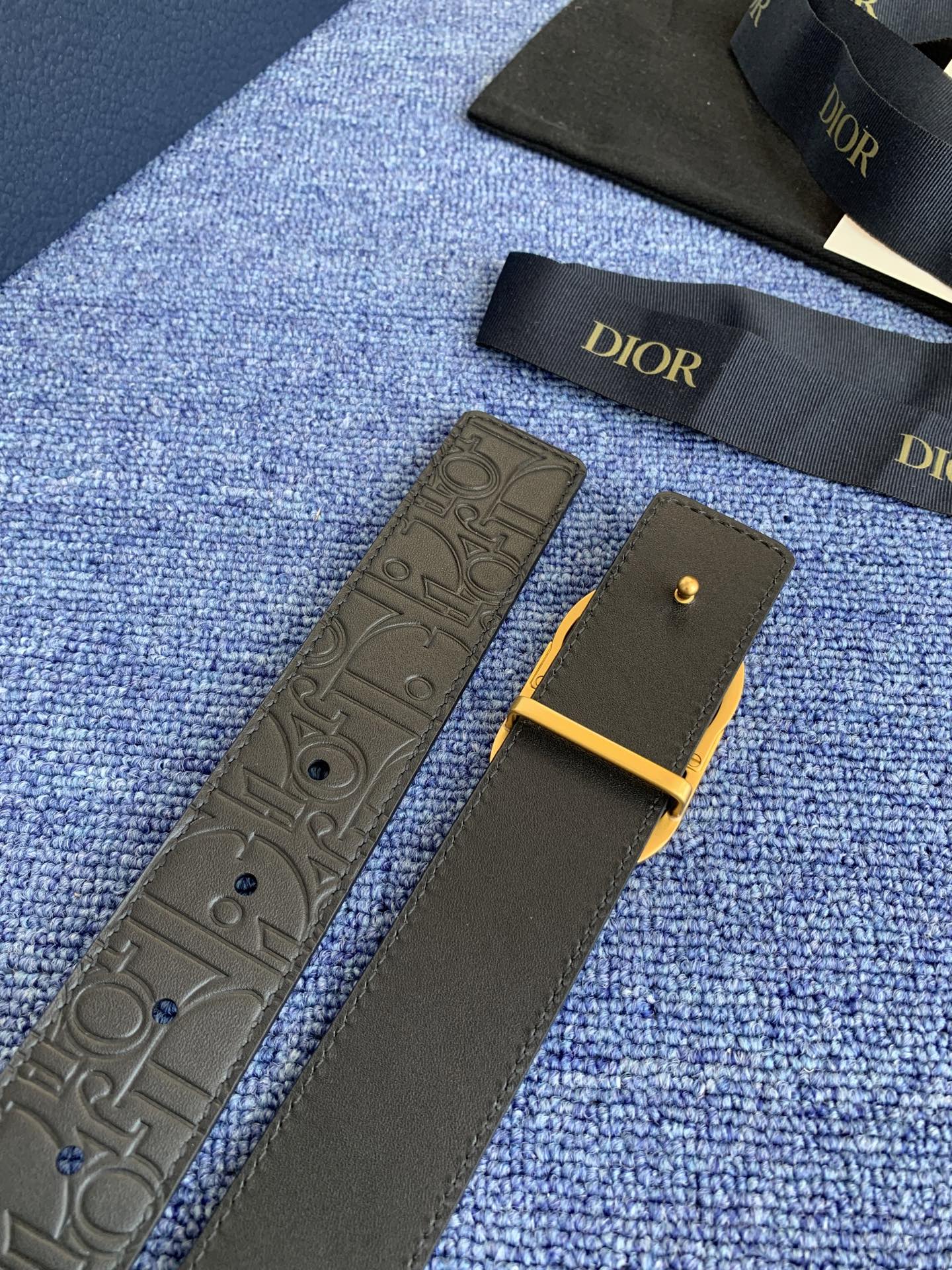 Dior Basic Belt Cow Leather Black Adjustable L