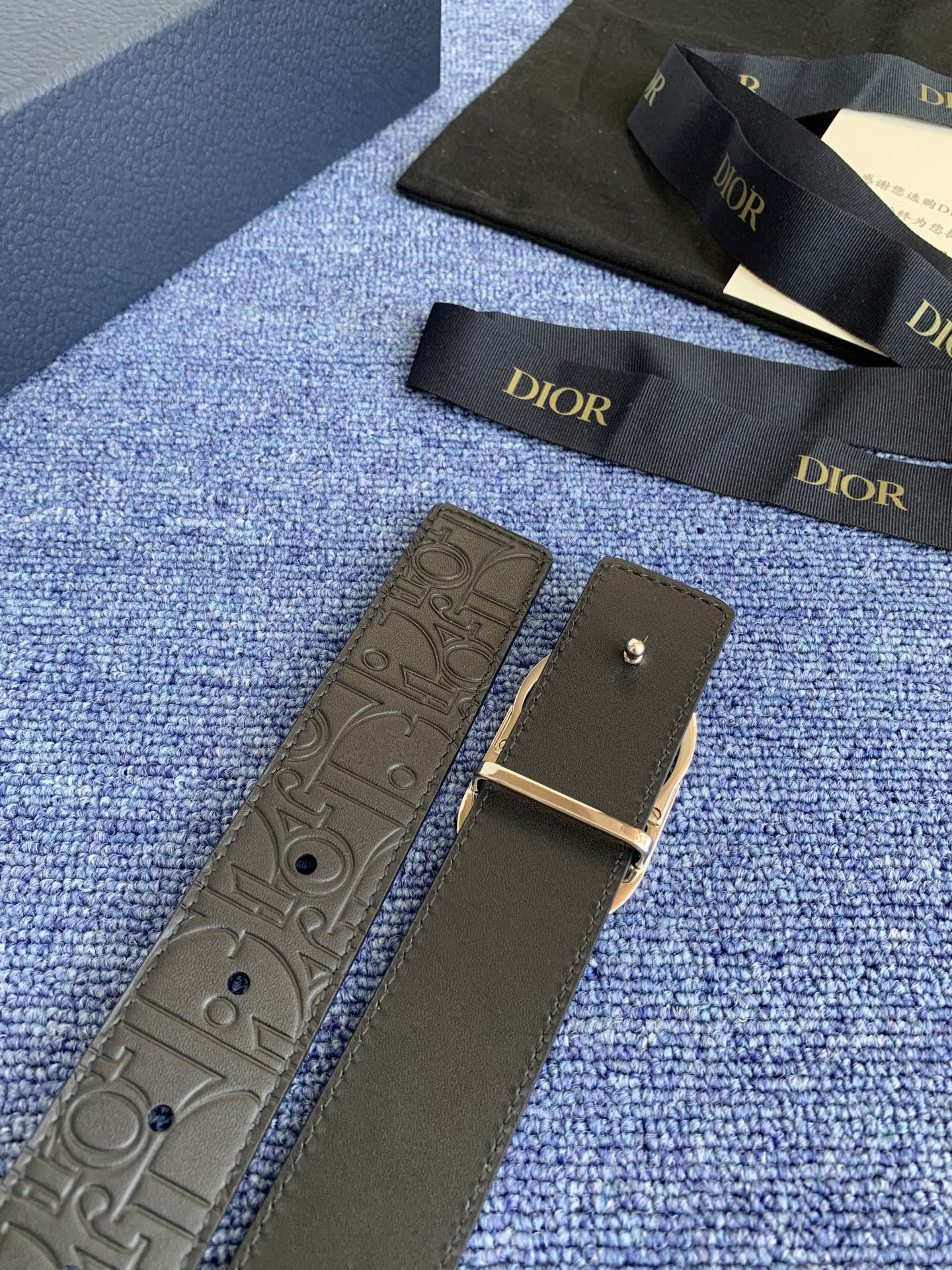 Dior Basic Belt Cow Leather Black Adjustable L