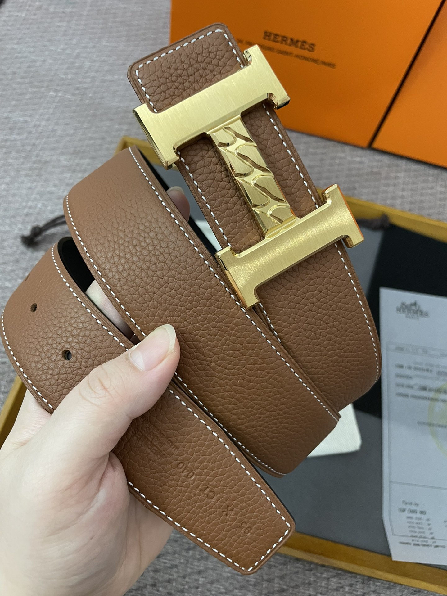 Hermès Male Basic Belt Cow Leather 13514-m