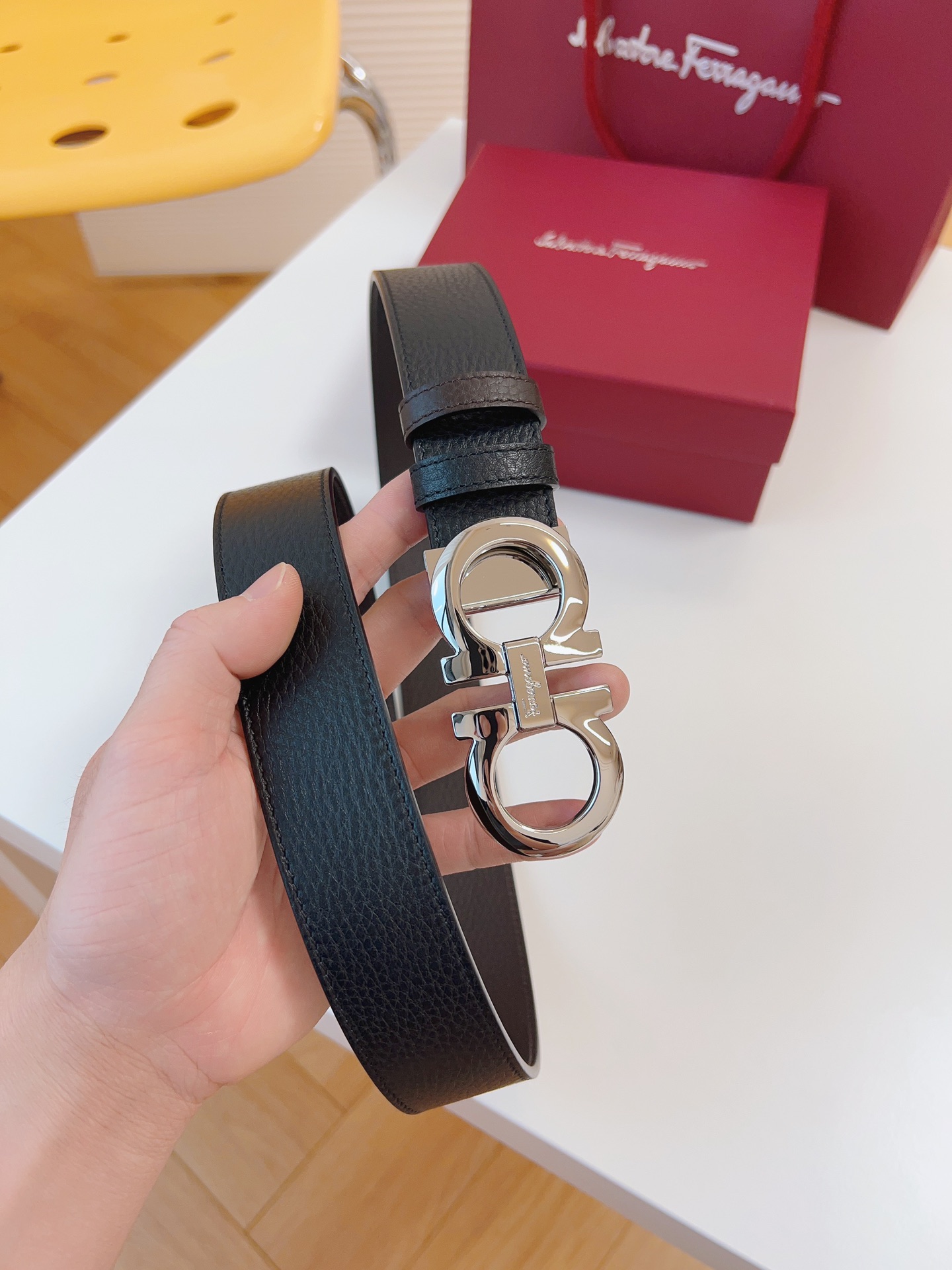 Salvatore Ferragamo Leather Belt 35mm-m