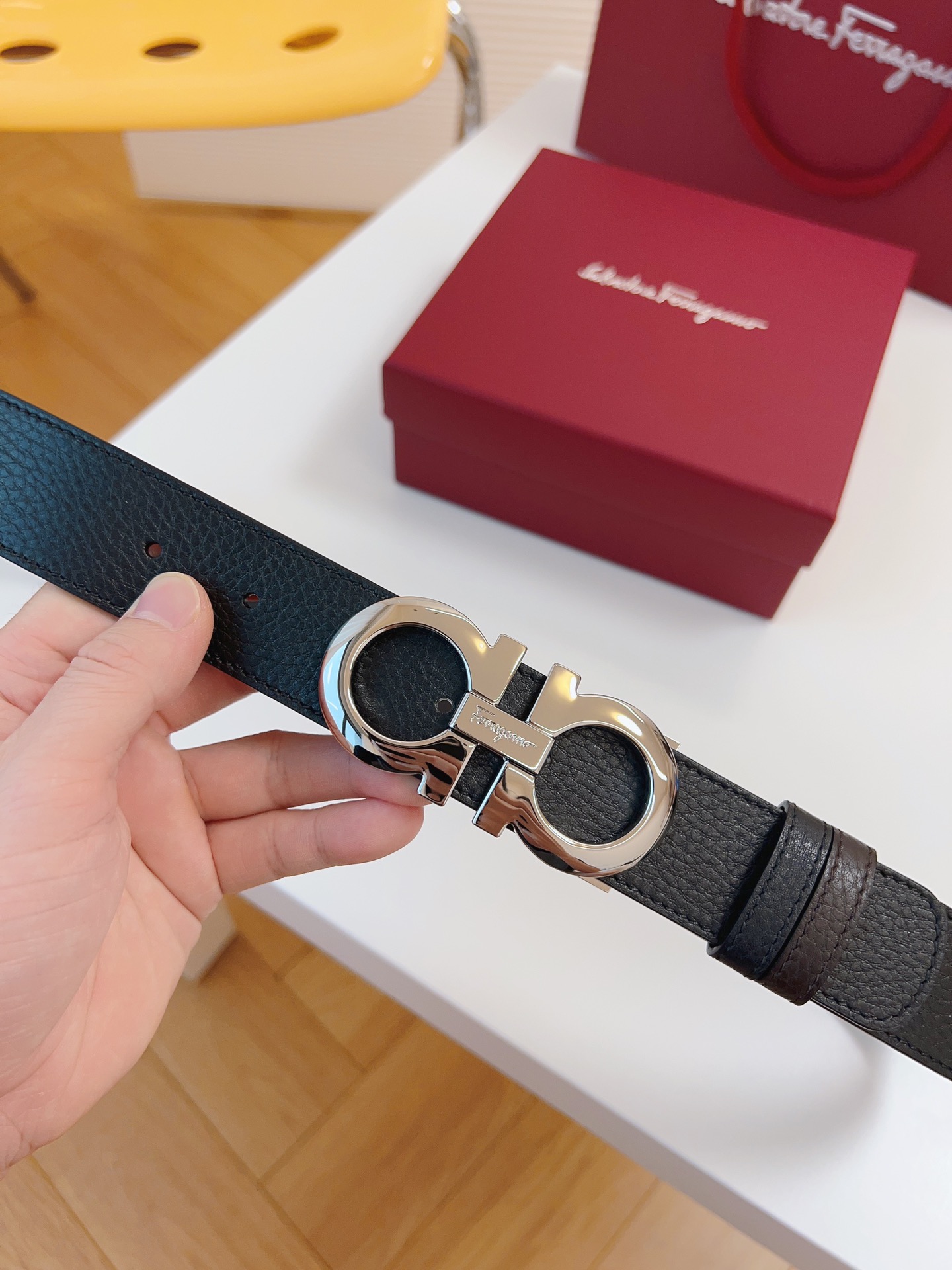 Salvatore Ferragamo Leather Belt 35mm-m