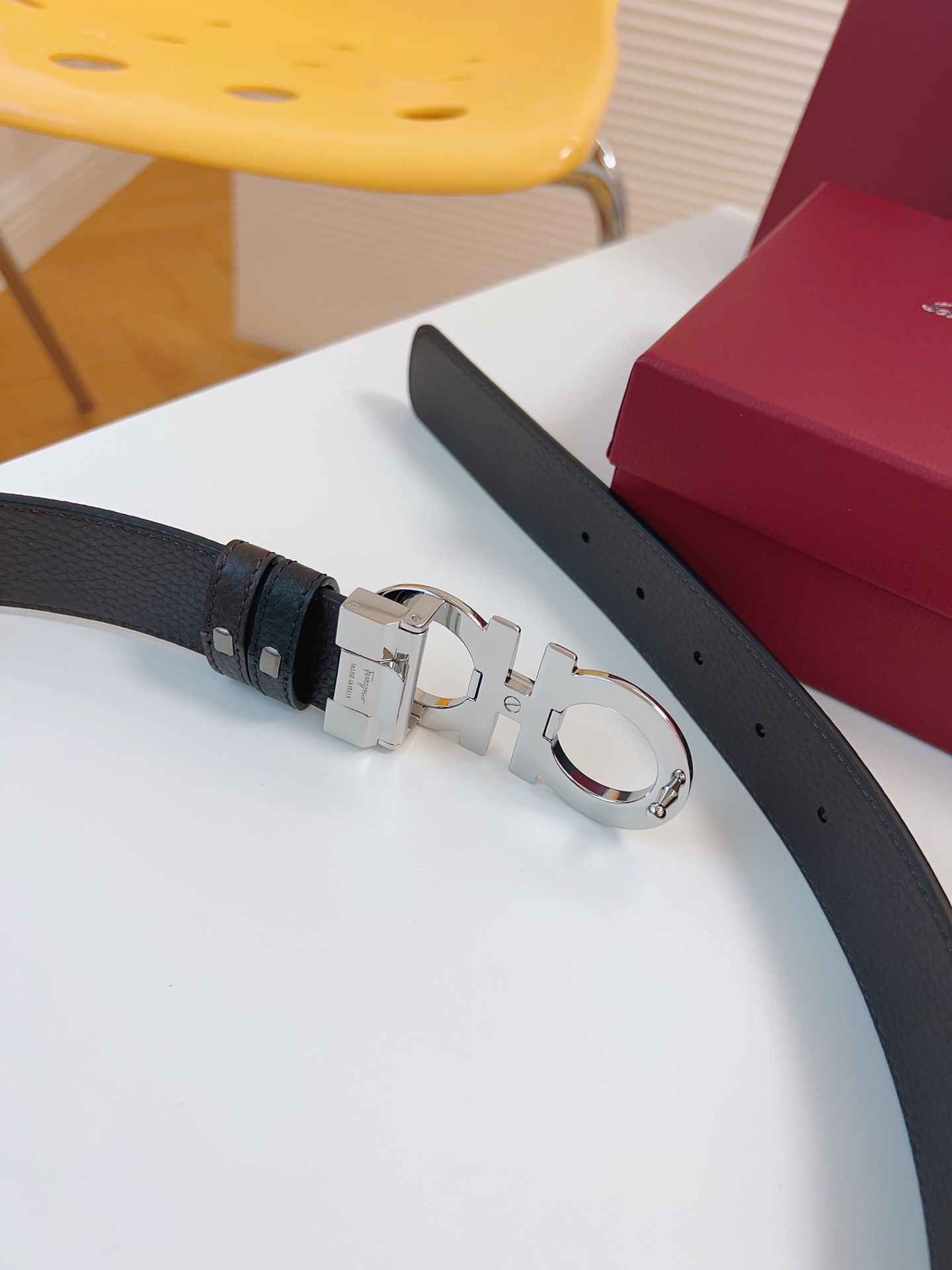 Salvatore Ferragamo Leather Belt 35mm-m