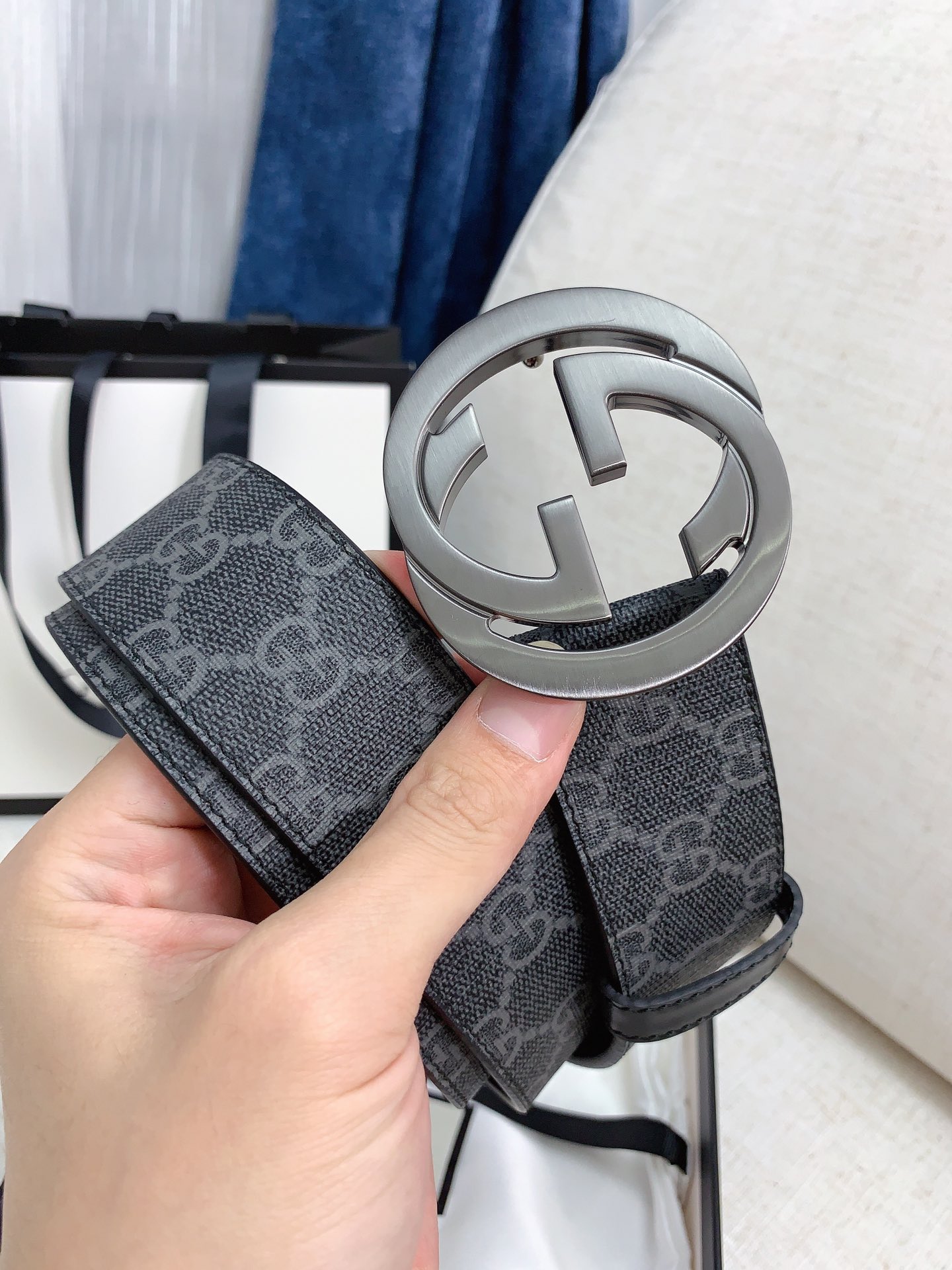 Gucci Basic Belt Cow Leather Waterproof 38mm