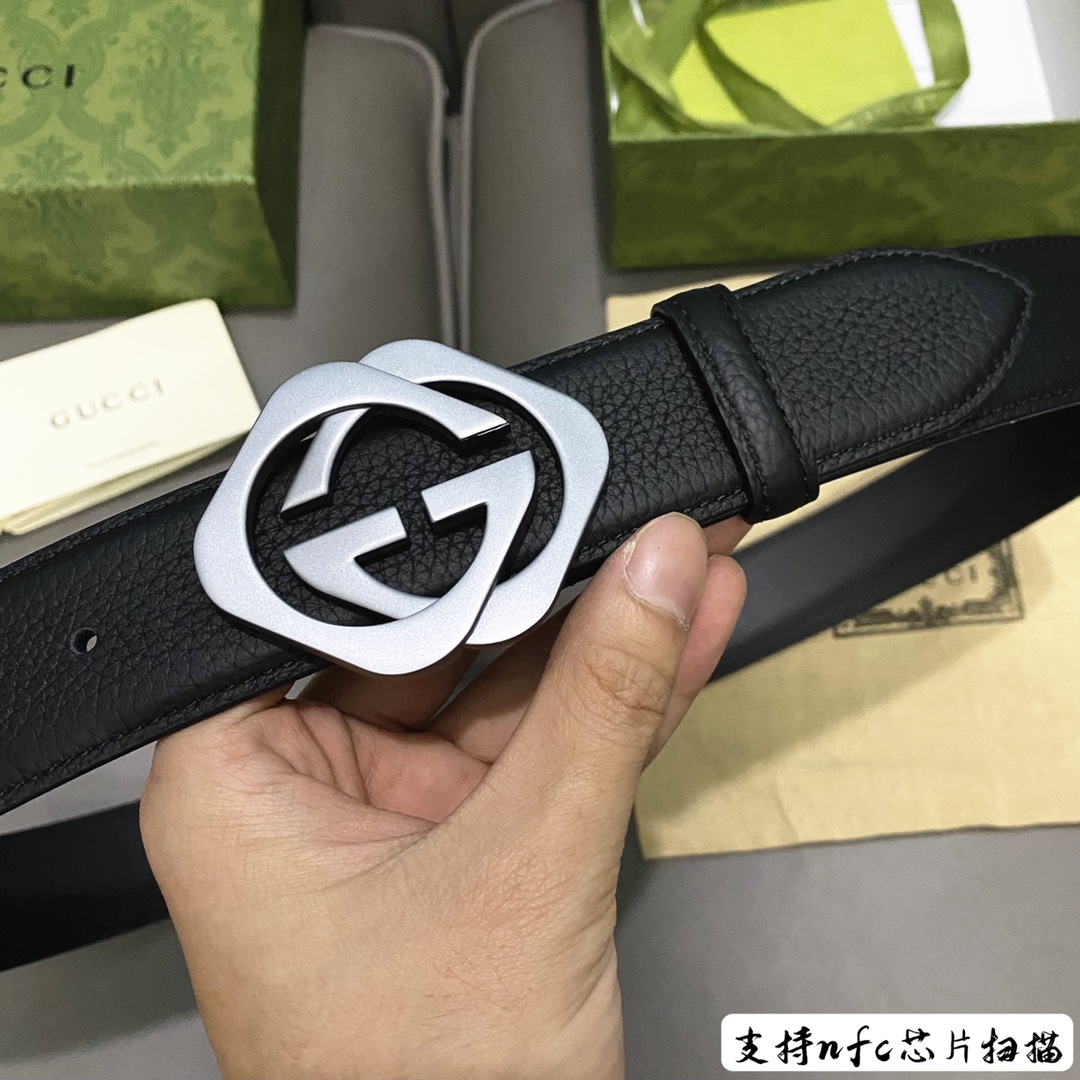 Gucci Male Basic Belt Cow Leather Black 13514