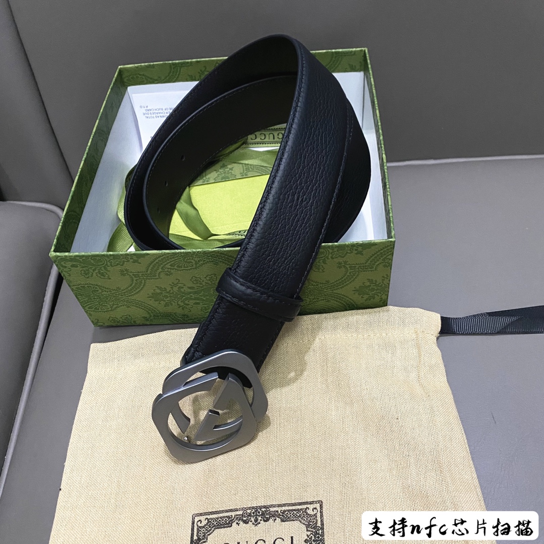 Gucci Male Basic Belt Cow Leather Black 13514