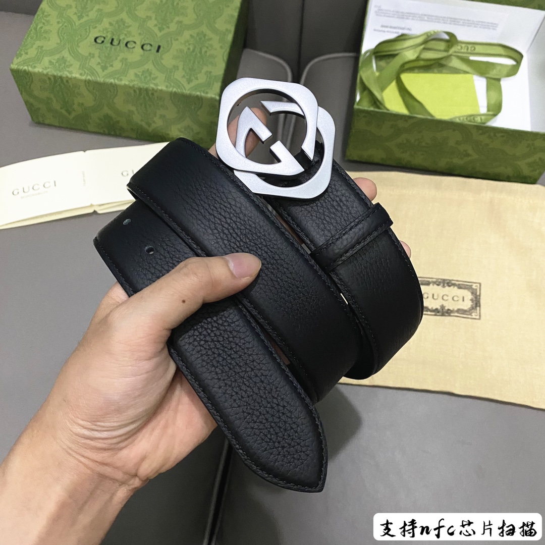Gucci Male Basic Belt Cow Leather Black 13514