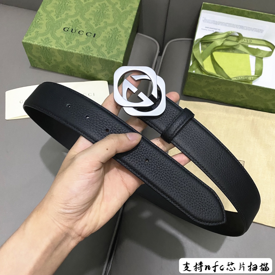 Gucci Male Basic Belt Cow Leather Black 13514